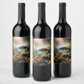 Onderwater grote mondbas wijn etiket (Flessen)