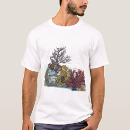 Onderwater handgeschilderd koraalrif t-shirt