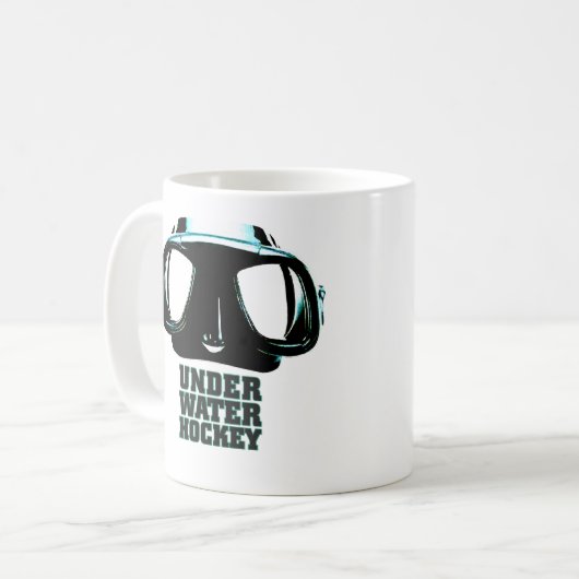 Onderwater Hockey Classic White Mok (Voorkant links)
