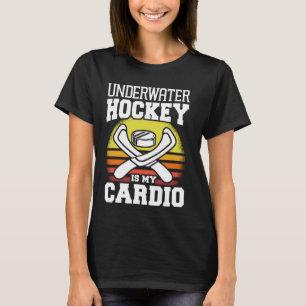 Onderwater hockey is mijn cardio freediving zwemme t-shirt