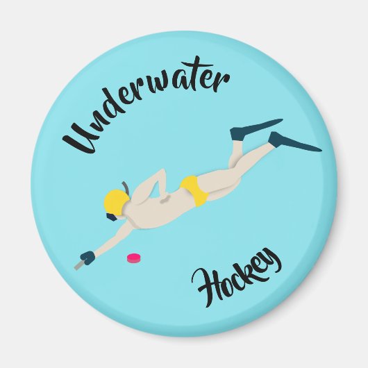 Onderwater Hockey Magneet (Voorkant)