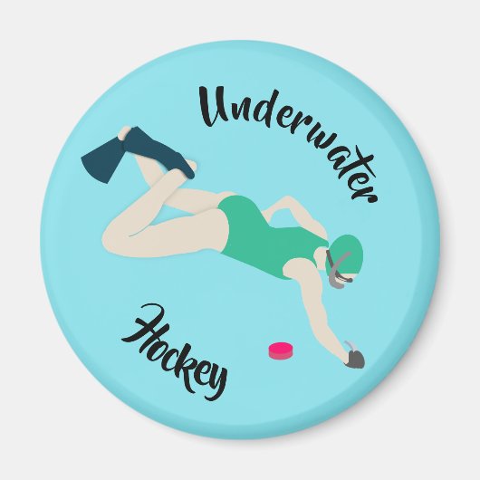 Onderwater Hockey Magneet (Voorkant)