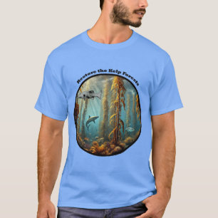 Onderwater Kelp Forest met vis en kreeft URM T-shirt