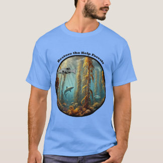 Onderwater Kelp Forest met vis en kreeft URM T-shirt