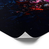 Onderwater koraalrif in impressionistische stijl poster (Hoek)