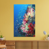 Onderwater koraalrif, Indonesië Canvas Afdruk (Insitu (Woonkamer))