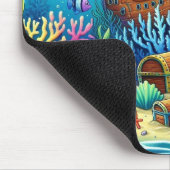 Onderwater koraalrif, zeeleven en schatkist muismat (Hoek)