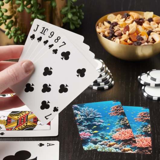 Onderwater koraalriffen pokerkaarten (Insitu)