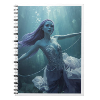 Onderwater Kristal Alien Vrouw – Fantasy Sci-Fi Notitieboek