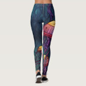 Onderwater kwallen waterverf leggings (Achterkant)