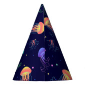 Onderwater kwallen wereld: helder patroon. feesthoedjes (Achterkant)