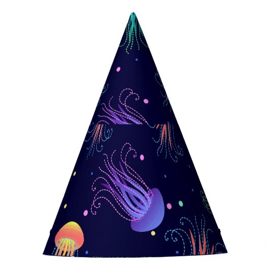 Onderwater kwallen wereld: helder patroon. feesthoedjes (Voorkant)