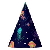 Onderwater kwallen wereld: helder patroon. feesthoedjes (Links)