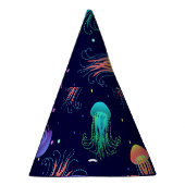 Onderwater kwallen wereld: helder patroon. feesthoedjes (Rechts)