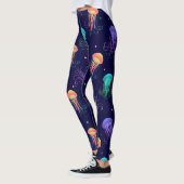 Onderwater kwallen wereld: helder patroon. leggings (Links)