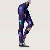Onderwater kwallen wereld: helder patroon. leggings (Rechts)