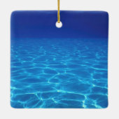 Onderwater Lege zwembad Keramisch Ornament (Achterkant)