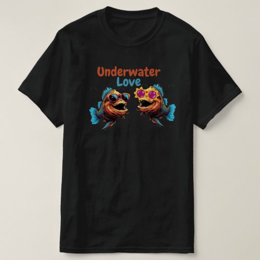 Onderwater liefde Vis T-shirt (Design voorkant)