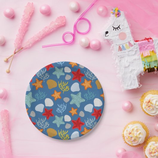 Onderwater Life Patroon Papieren Bordje (Feest)