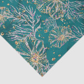 Onderwater Luxe | Blauwgroen en gouden Zee Tissuepapier (Detail)