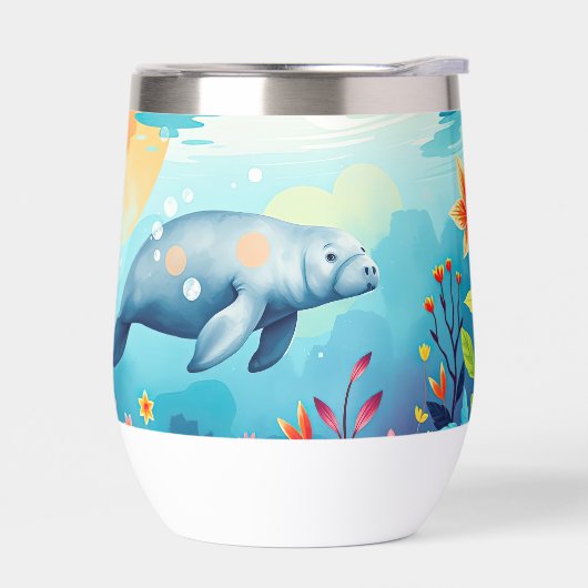 Onderwater Manatee en Floral Fantasy Art (Links)