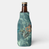 Onderwater Mermaid Flesjeskoeler (Fles Voorkant)