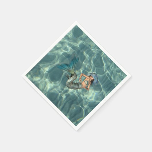 Onderwater Mermaid Servetten (Hoek)