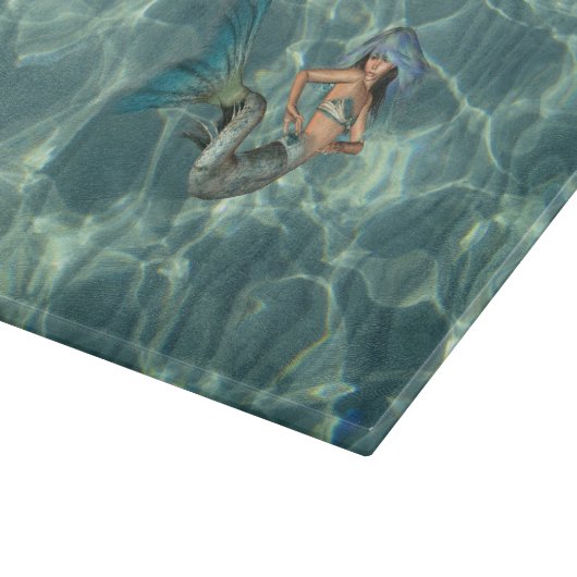Onderwater Mermaid Snijplank (Hoek)