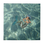 Onderwater Mermaid Tegeltje (Voorkant)