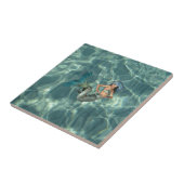 Onderwater Mermaid Tegeltje (Zijkant)