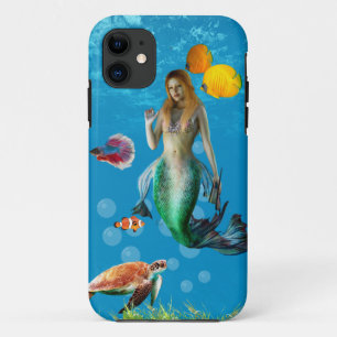 Onderwater Mermaid Treasure Hunt Fantasy Blue Case-Mate iPhone Case