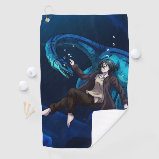 Onderwater met een Plesiosaurus Golfhanddoek (Insitu)