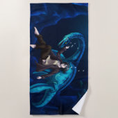 Onderwater met een Plesiosaurus Strandlaken (Voorkant)