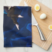Onderwater met een Plesiosaurus Theedoek (Quarter Fold)