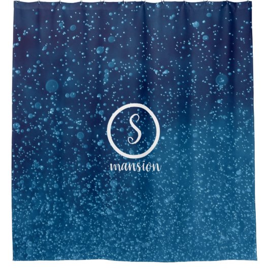 Onderwater met Logo- en tekstdouche Douchegordijn (Voorkant)