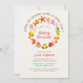 Onderwater Nautisch Zee Baby shower Kaart (Voorkant)