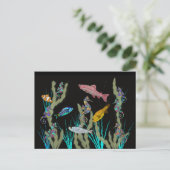 Onderwater Neon Fantasy Briefkaart (Staand voorkant)