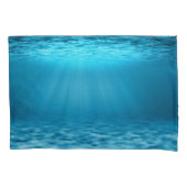 Onderwater Oceaanlicht in Rustig Blauw Kussensloop (Voorkant-Links)