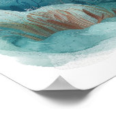 Onderwater Oceaanscène Zeeleven Kunstposter Poster (Hoek)