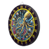 Onderwater Octopus Fantasy Design Dartbord (Voorkant Rechts)