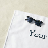 Onderwater Octopus Fish Scene tinten van blauw Strandlaken (In situ)