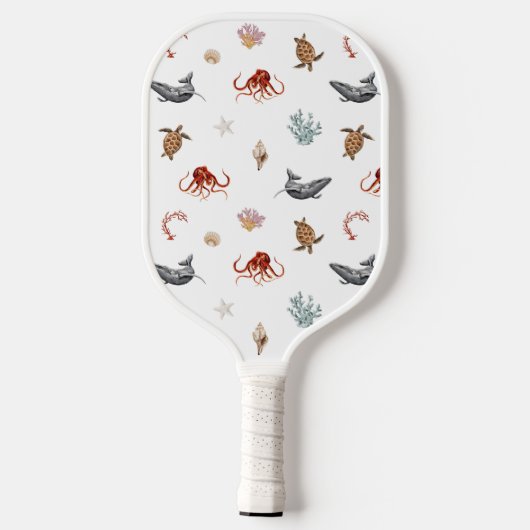 Onderwater Octopus Ocean Zee Pickleball Paddle (Achterkant)