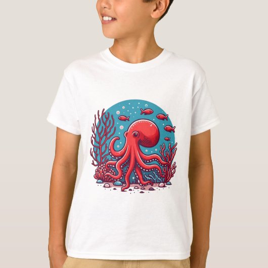 onderwater octopus T-shirt (Voorkant)