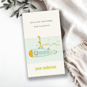 Onderwater Onderzeeboot Monogram Kind Afspraakje B Visitekaartje