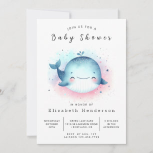 Onderwater online walvis Baby shower Kaart