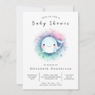Onderwater online walvis Baby shower Kaart