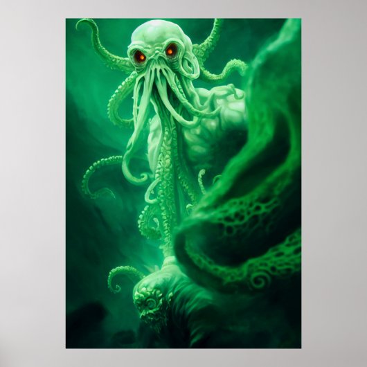 Onderwater ontmoet Cthulhu Poster (Voorkant)