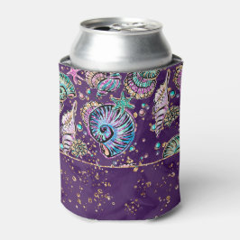 Onderwater Paarse Luxe | Dark Pastel Gold Zee Life Blikjeskoeler