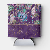 Onderwater Paarse Luxe | Dark Pastel Gold Zee Life Blikjeskoeler (Voorkant)