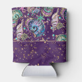 Onderwater Paarse Luxe | Dark Pastel Gold Zee Life Blikjeskoeler (Achterkant)